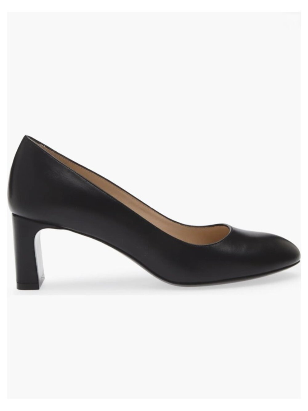 New Stuart Weitzman Babette Pump Black Leather Sz 5.5